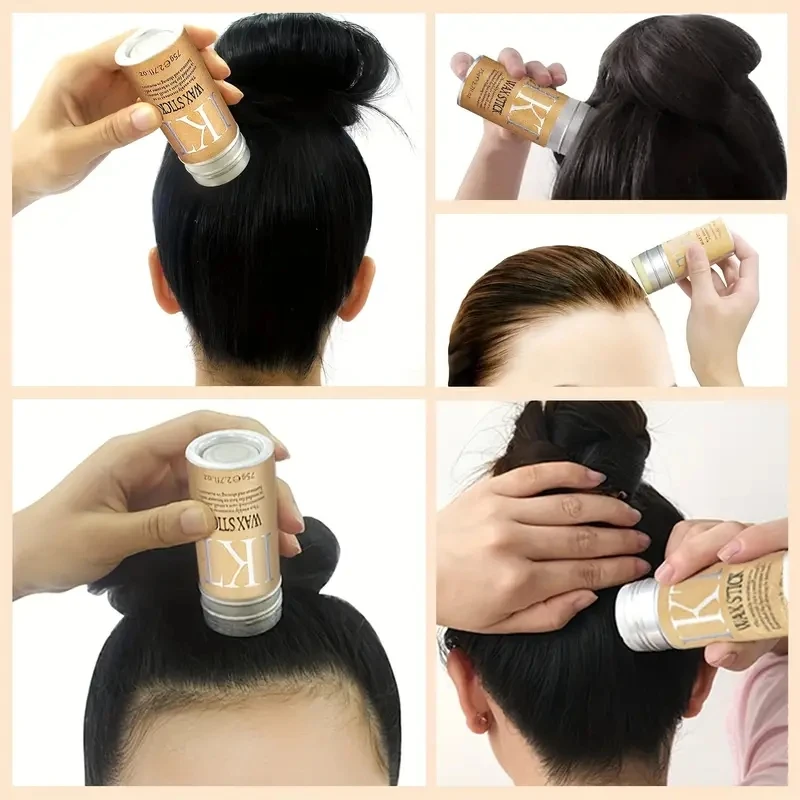 2/5Pcs Hair Wax Stick For Kids Women Slick Back Brushes Gel Pomade for Little Girls Toddler Flyaway Hair Wig Styling Accessories