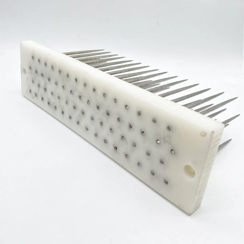 22x5.5x8.5cm White Stainless Steel Hair Hackle With Needle For Combing Bulk Hair Human Hair Extensions Comb Machine Weft Tools