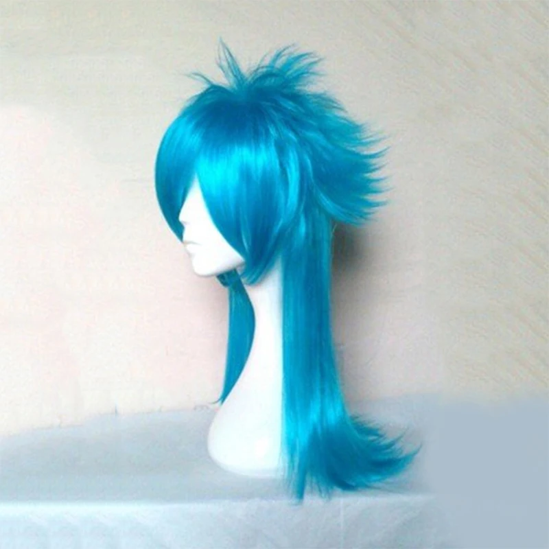 Dramatical Murder DMMD Seragaki Aoba Cosplay Costume Party Wig Two Tone Blue Ombre Synthetic Hair