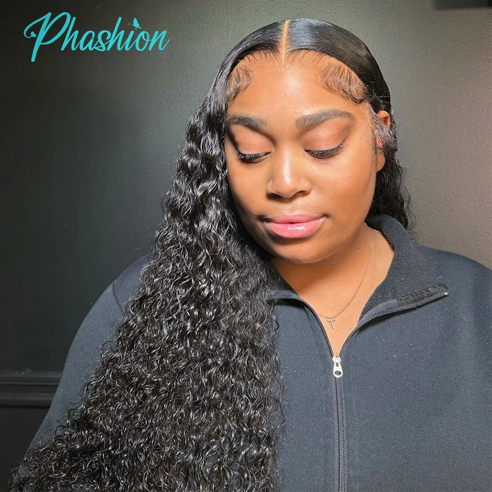 Phashion Kinky Curly Ear To Ear 13x4 Lace Frontal Transparent Swiss 4x4 Closure Pre Plucked Brazilian Remy Human Hair On Sale
