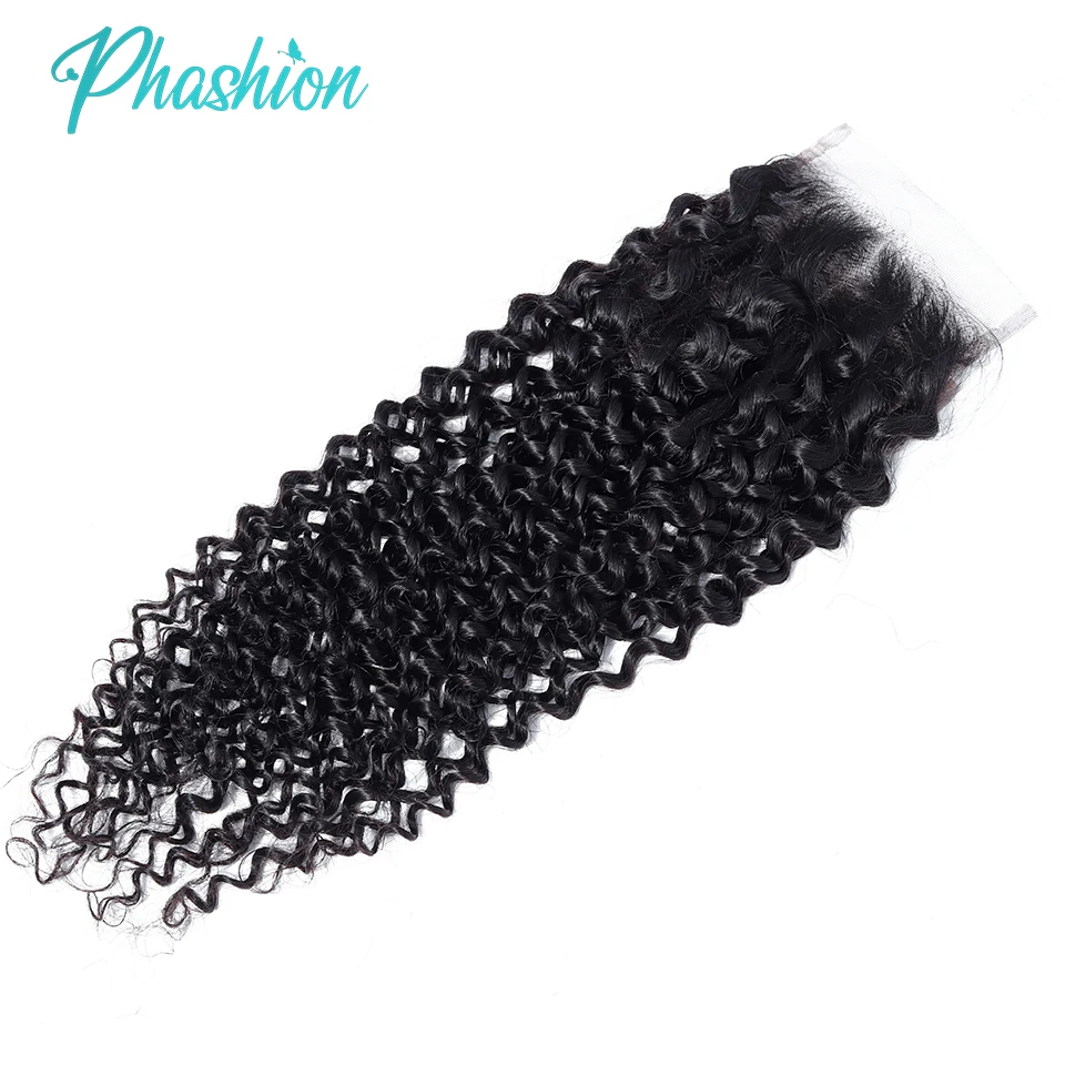 Phashion Kinky Curly Ear To Ear 13x4 Lace Frontal Transparent Swiss 4x4 Closure Pre Plucked Brazilian Remy Human Hair On Sale