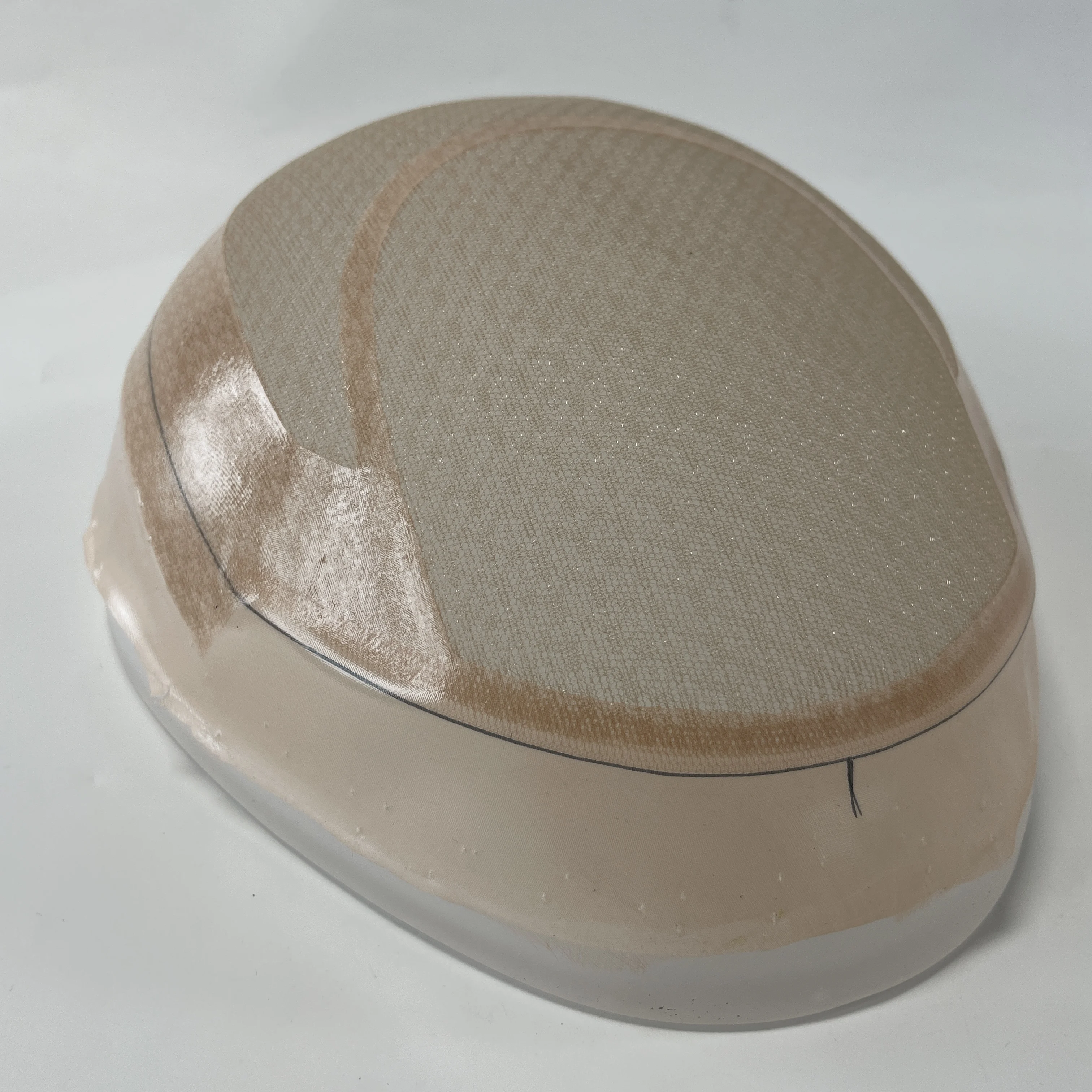 Double Layers PU Wig Cap Base for Making Men's Toupee Topper