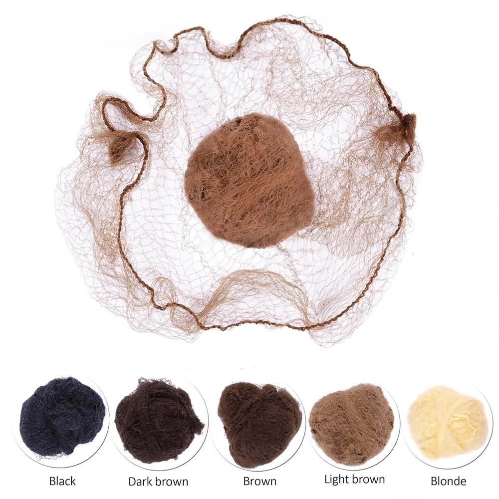 10/60Pcs 5MM Nylon Hair Nets Invisible Disposable Hair Net Ballet Dance Net Bun Hair Nets Invisible Elastic Edge Mesh Hair