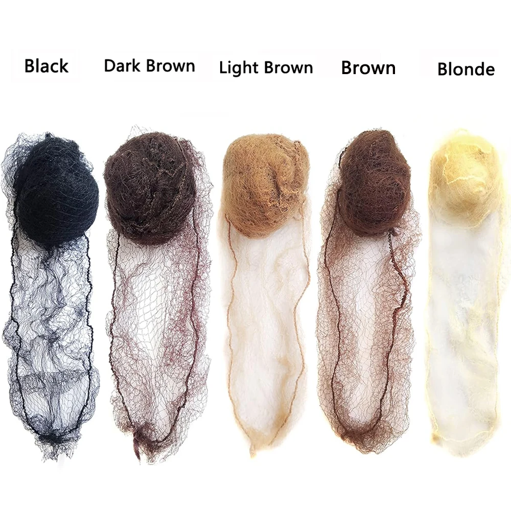 10/60Pcs 5MM Nylon Hair Nets Invisible Disposable Hair Net Ballet Dance Net Bun Hair Nets Invisible Elastic Edge Mesh Hair