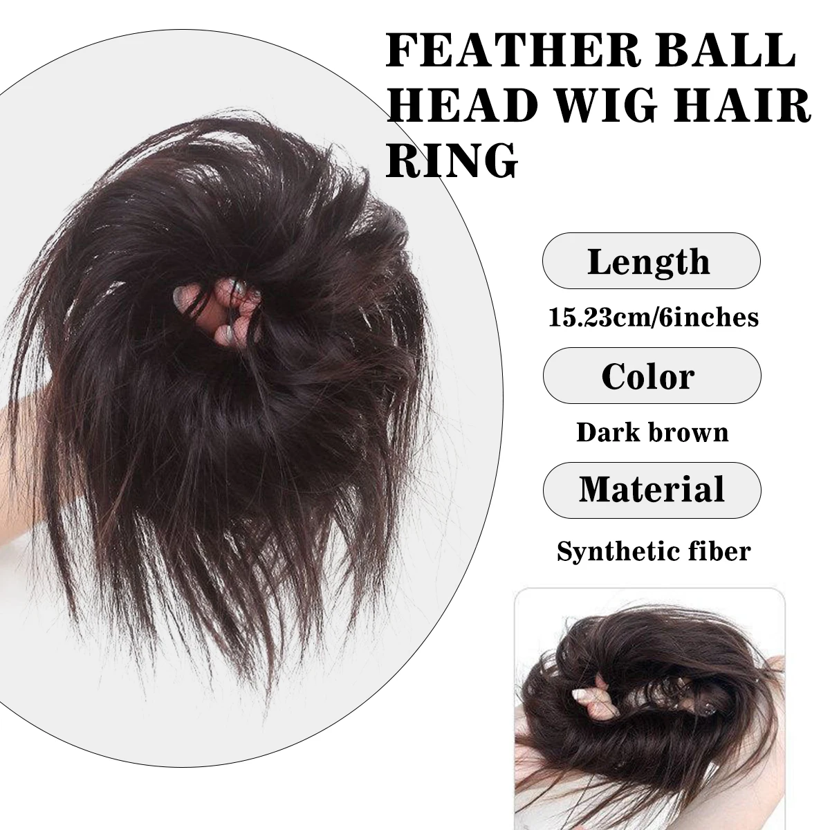 Synthetic Hair Bun Messy Bun Hair Scrunchie Brown Messy Chignon Lazy Disheveled Hair Donut Hairpiece Women Updo Hair Extensions