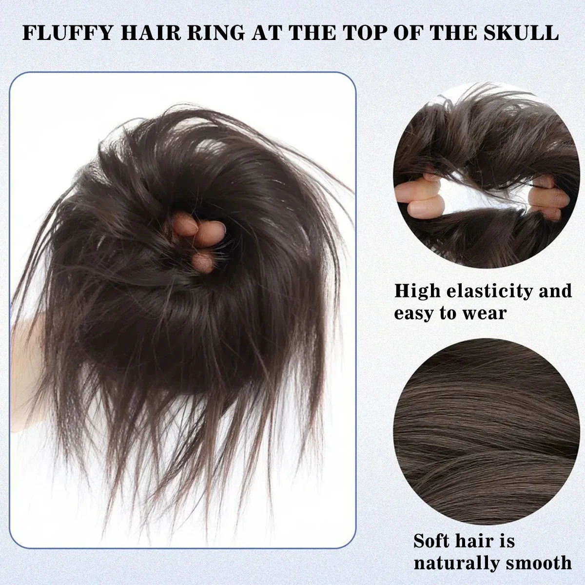 Synthetic Hair Bun Messy Bun Hair Scrunchie Brown Messy Chignon Lazy Disheveled Hair Donut Hairpiece Women Updo Hair Extensions
