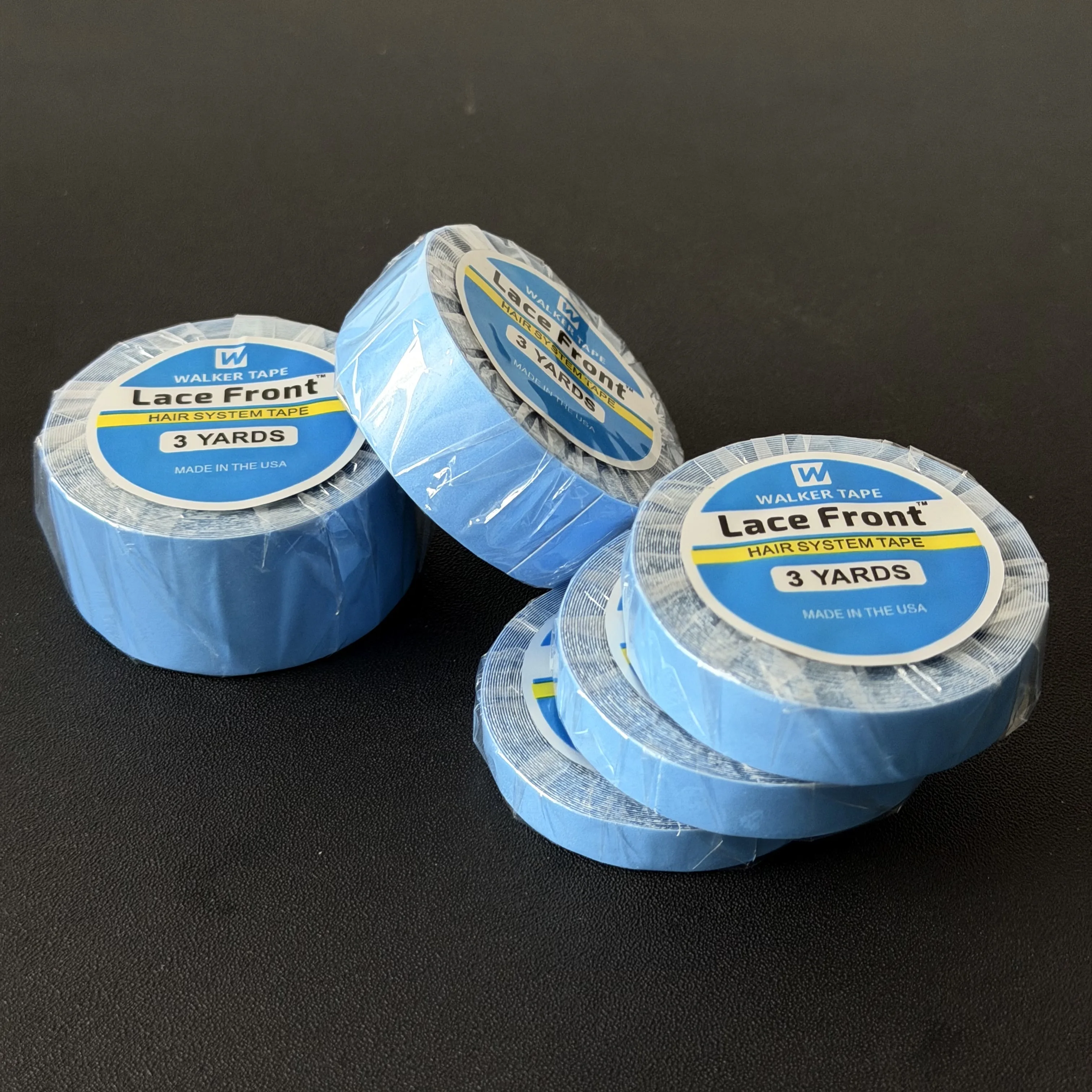 0.8cm/1.0cm/1.27cm/2cm/2.54cm Width Walker Lace Front Tape 3Yards Waterproof Strong Hold Tape for Lace Wigs