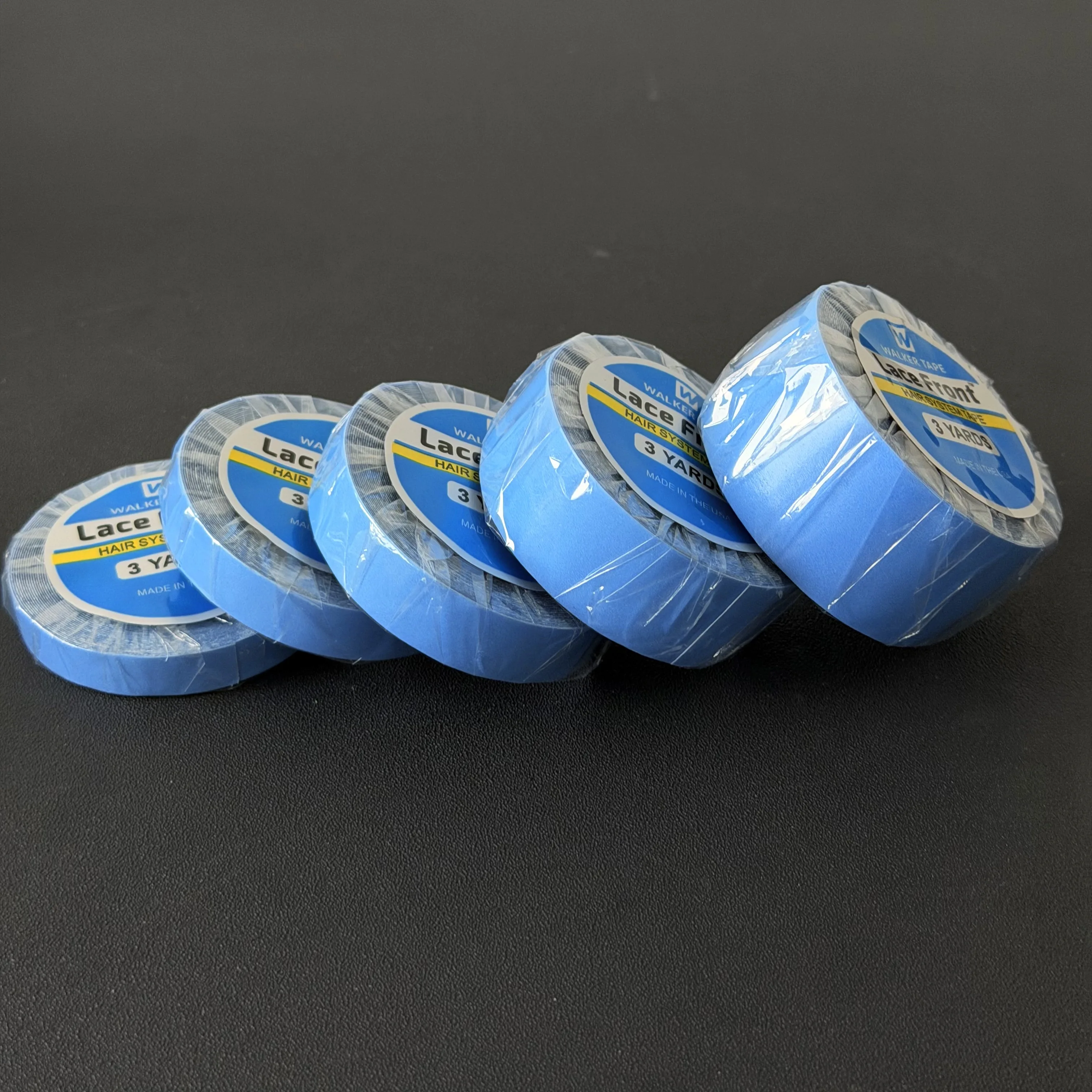 0.8cm/1.0cm/1.27cm/2cm/2.54cm Width Walker Lace Front Tape 3Yards Waterproof Strong Hold Tape for Lace Wigs