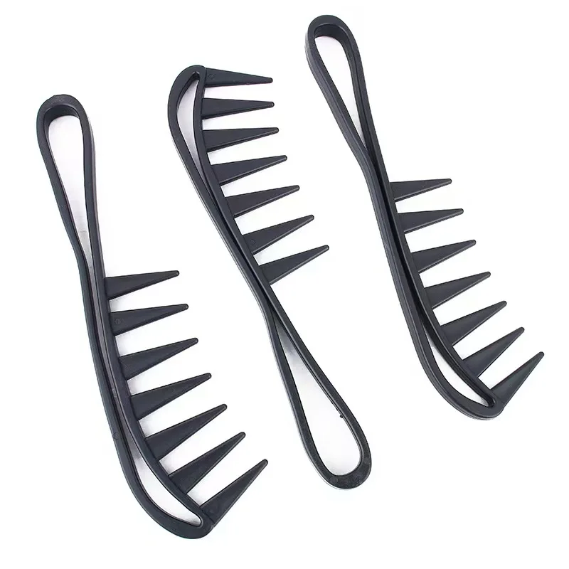 1 Wide Toothed Shark Comb Exfoliating Curly Hair Salon Hair Comb Styling Tool, Special for Real Hair Wigs