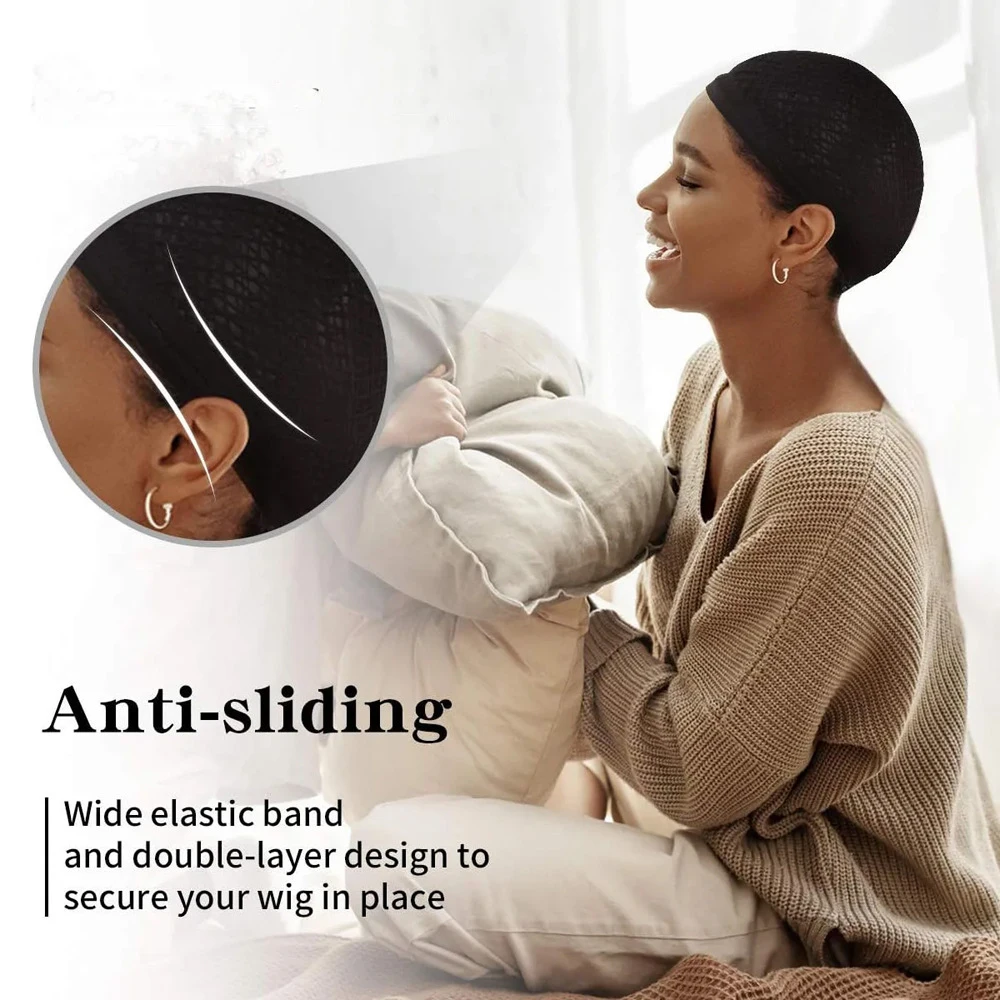 1/3pcs Mesh Wig Cap Highly Elastic Hair Net Stretch Open Ended Fishnet Hair Nets For Wigs Wig Accessories Beige Hairnets