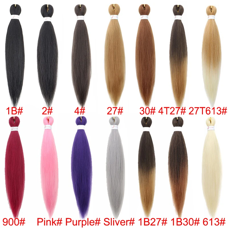 WIGSIN 20Inch Synthetic Pre Stretched Yaki Ez Box Braiding Hair for Women Hair Extension