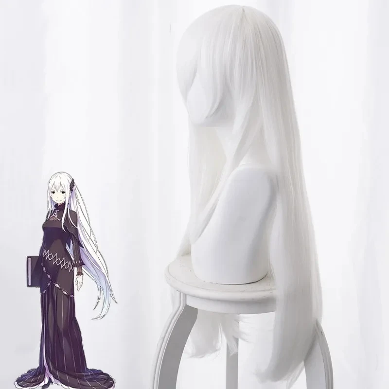 Echidna Cosplay Wigs RE: ZERO Starting Life in Another World Boku White Long Straight Hair