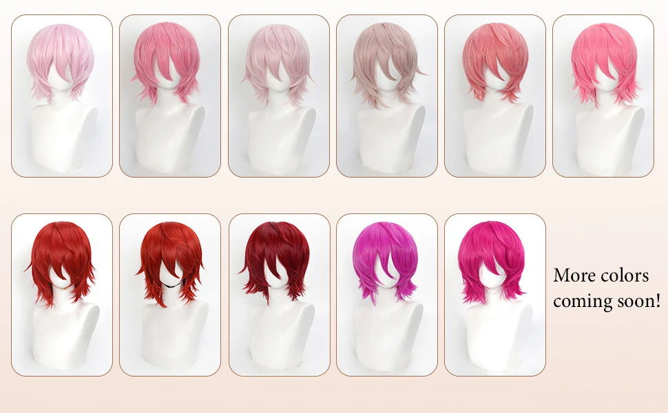 35cm Short Black Spiky Cosplay Wig Pre-Teased Crown Heat Resistant Synthetic Wig Layered Flipped-out Universal Anime Wig