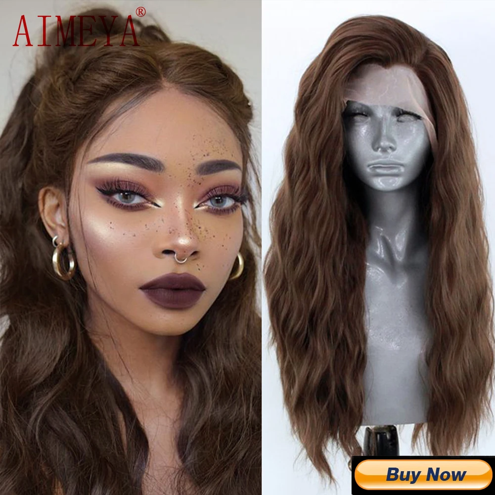 AIMEYA Short Wigs for Women Synthetic Lace Front Wig Black Wave Bob Lace Wig Pre Plucked Hairline Cosplay Part Wigs Daily Used