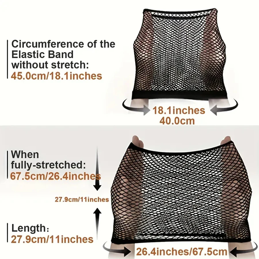 2pcs/12pcs Stretchable Elastic Hair Nets - Open End Mesh Net Wig Cap for HairStyling - High Quality and Durable