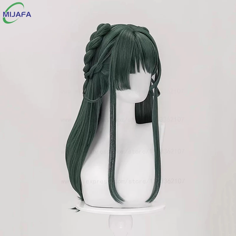 High Quality Maomao Cosplay Wig The Apothecary Diaries Dark Green Heat Resistant Synthetic Hair Party Anime Mao Mao Wigs +WigCap
