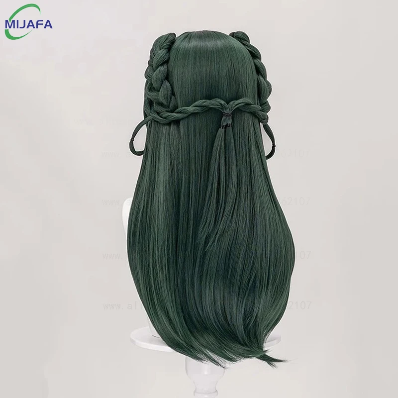 High Quality Maomao Cosplay Wig The Apothecary Diaries Dark Green Heat Resistant Synthetic Hair Party Anime Mao Mao Wigs +WigCap