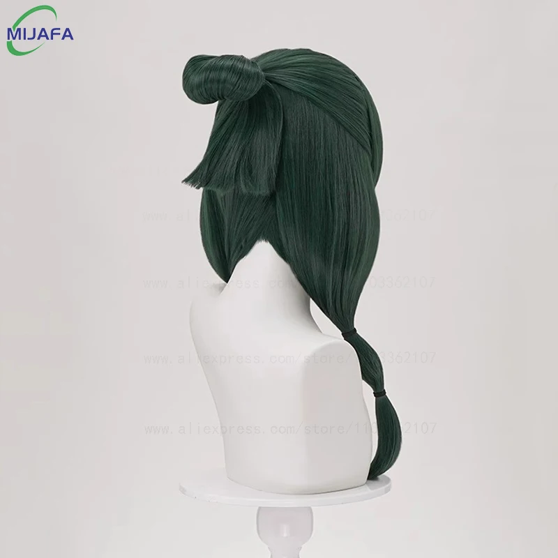 High Quality Maomao Cosplay Wig The Apothecary Diaries Dark Green Heat Resistant Synthetic Hair Party Anime Mao Mao Wigs +WigCap