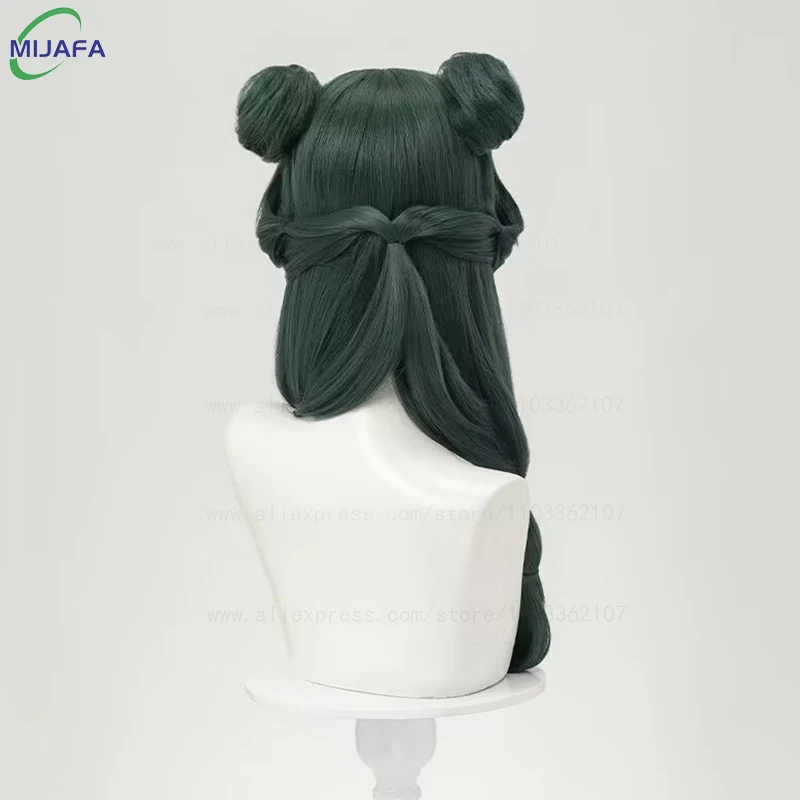 High Quality Maomao Cosplay Wig The Apothecary Diaries Dark Green Heat Resistant Synthetic Hair Party Anime Mao Mao Wigs +WigCap