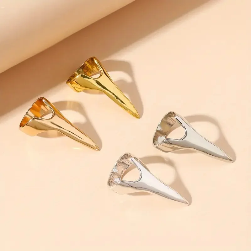 4/8/10pcs Wolverine ring creative design long finger ring geometric exaggeration all match ring
