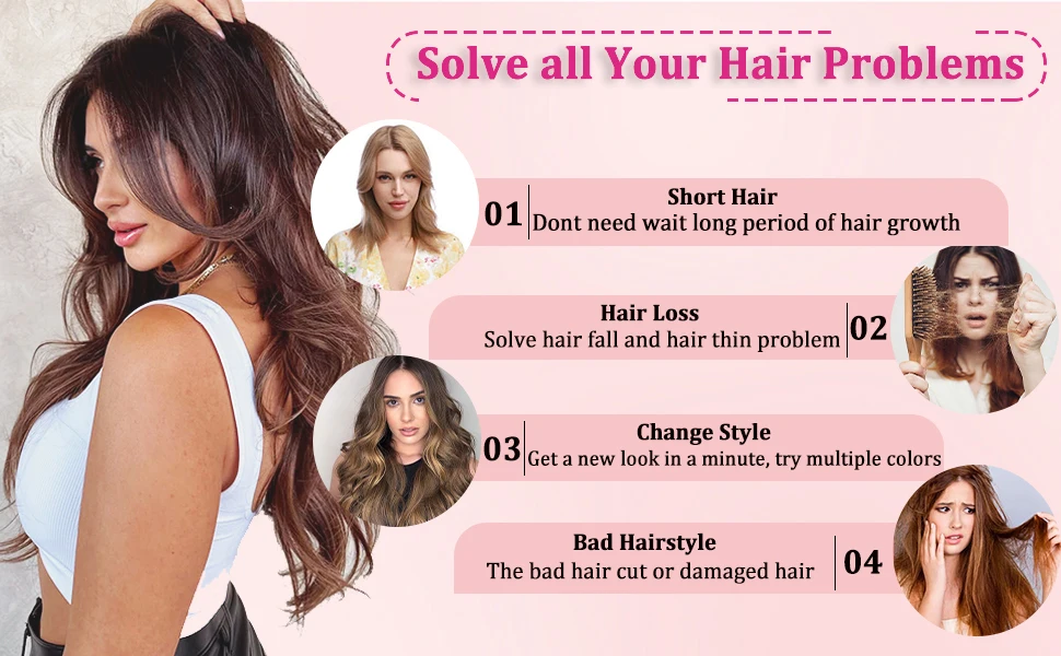 8Pcs Clip Ins 4/27 Highlight Color Straight Clip In Human Hair Extensions Brazilian Human Hair Clip In Hair Extensions 120G/Pack