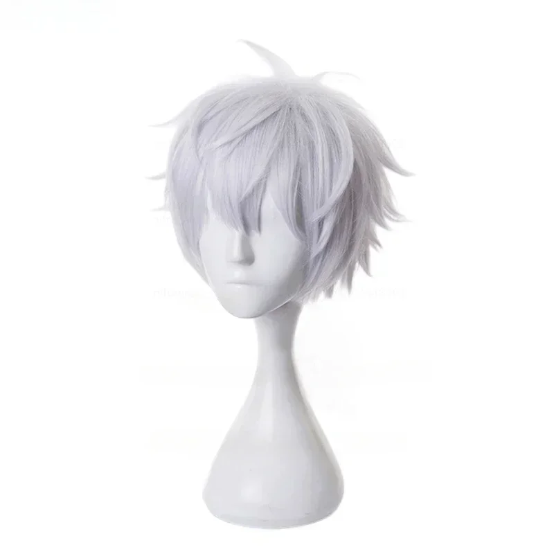 Gojo Satoru Cosplay Wig Anime Jujutsu Kaisen Cosplay Gojo Short Heat Resistant Synthetic Hair Anime Wigs Costume Party