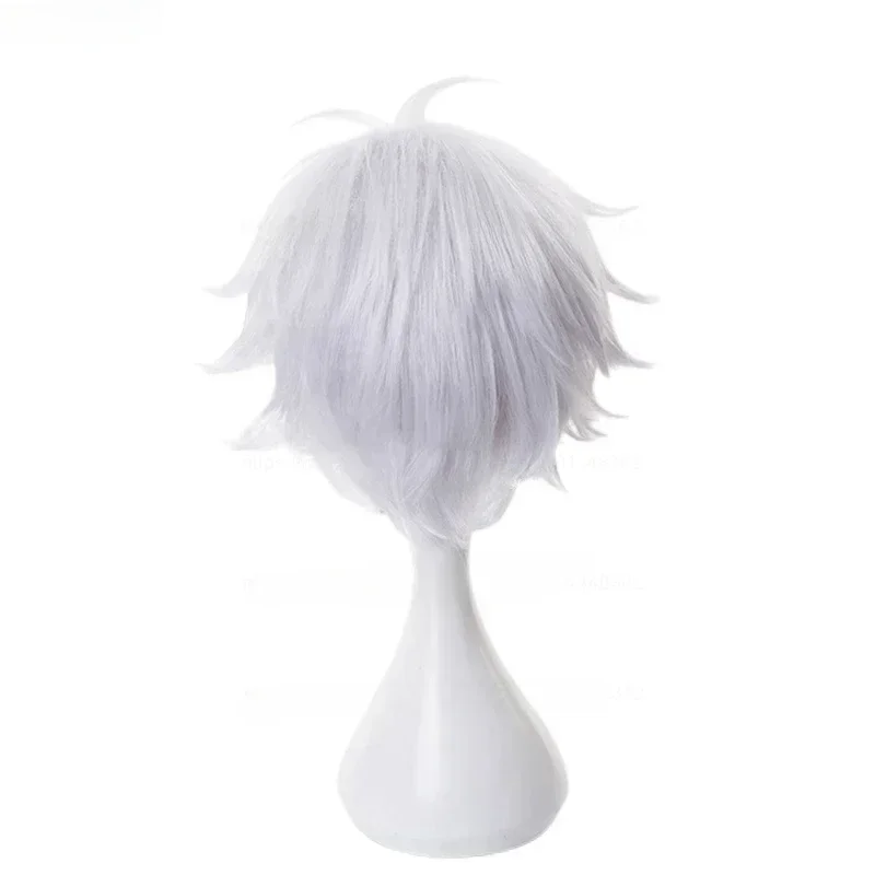 Gojo Satoru Cosplay Wig Anime Jujutsu Kaisen Cosplay Gojo Short Heat Resistant Synthetic Hair Anime Wigs Costume Party
