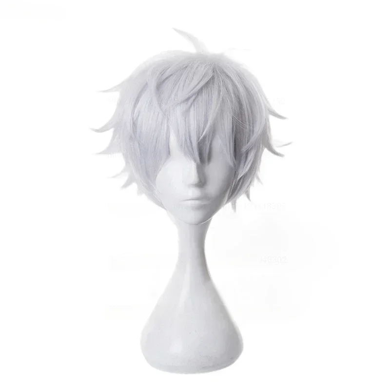 Gojo Satoru Cosplay Wig Anime Jujutsu Kaisen Cosplay Gojo Short Heat Resistant Synthetic Hair Anime Wigs Costume Party