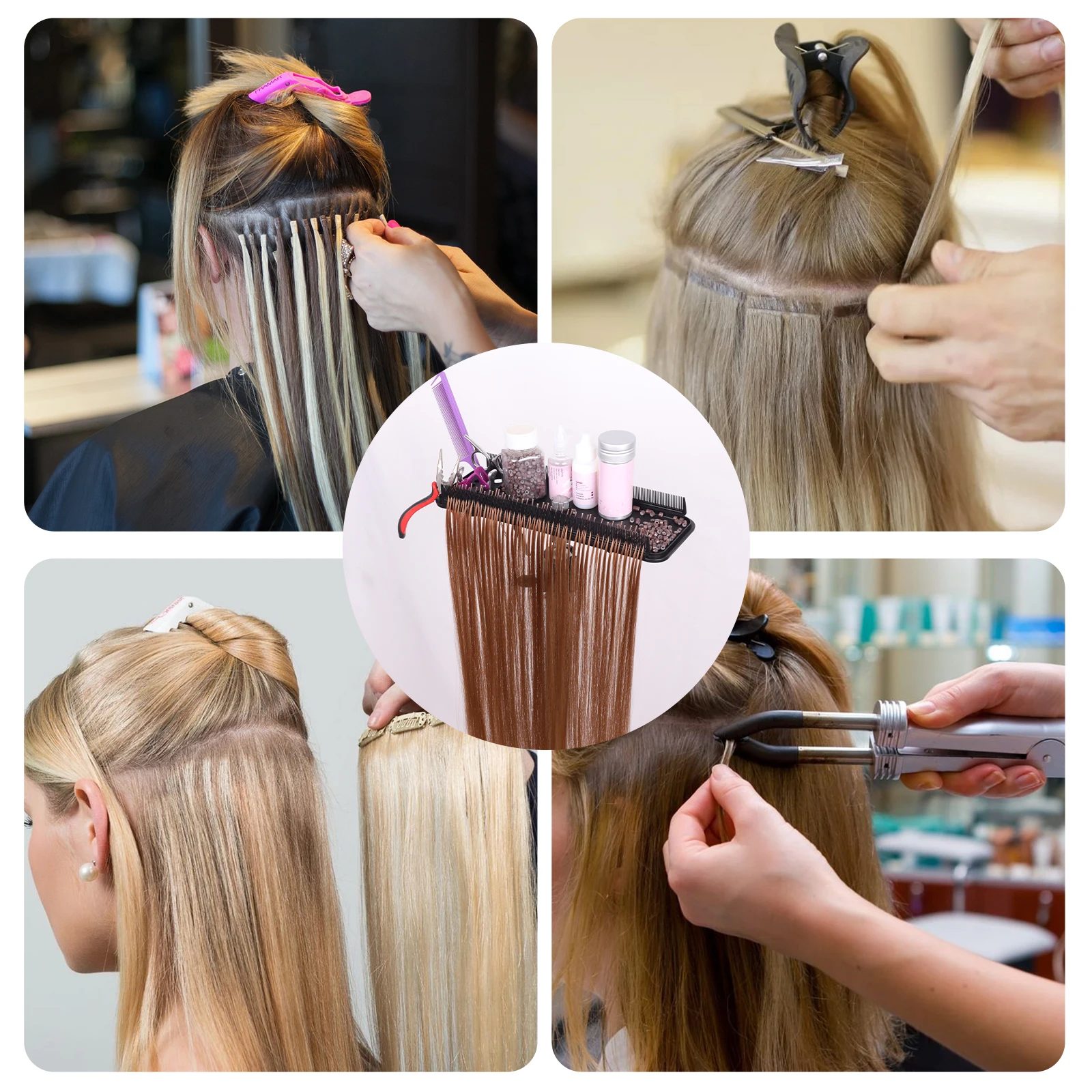 Multifunction Hair Extension Holder Hair Extension Tray with Wig Stand wig tripod Easy To Place Salon Hairdressing Styling Tool