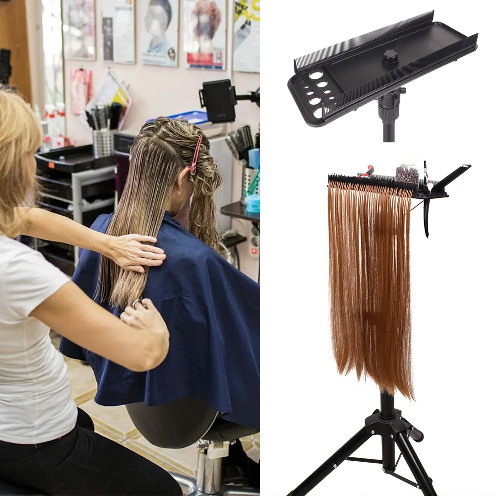 Multifunction Hair Extension Holder Hair Extension Tray with Wig Stand wig tripod Easy To Place Salon Hairdressing Styling Tool