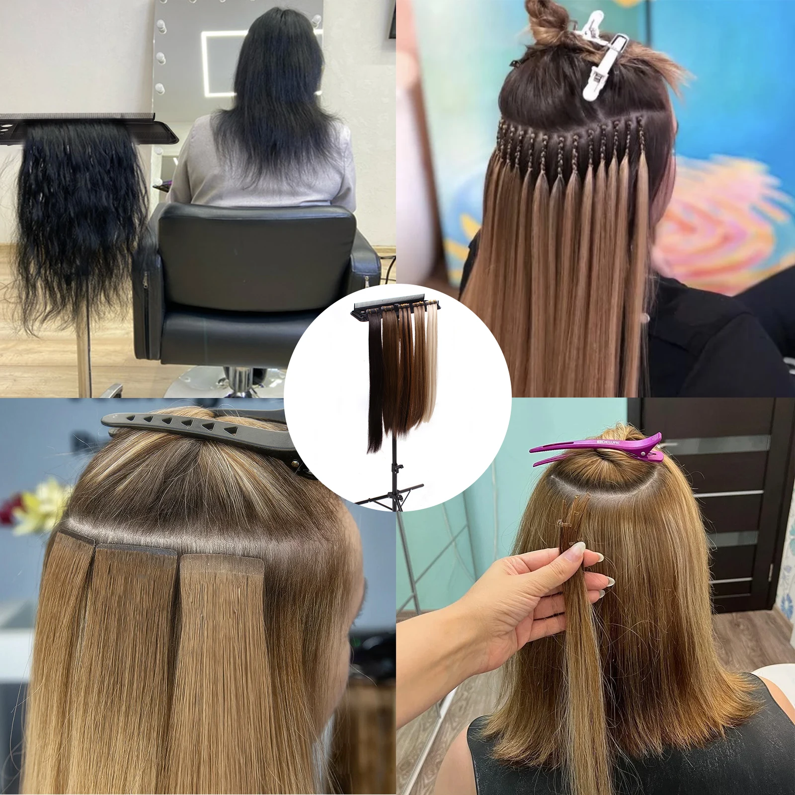 Multifunction Hair Extension Holder Hair Extension Tray with Wig Stand wig tripod Easy To Place Salon Hairdressing Styling Tool