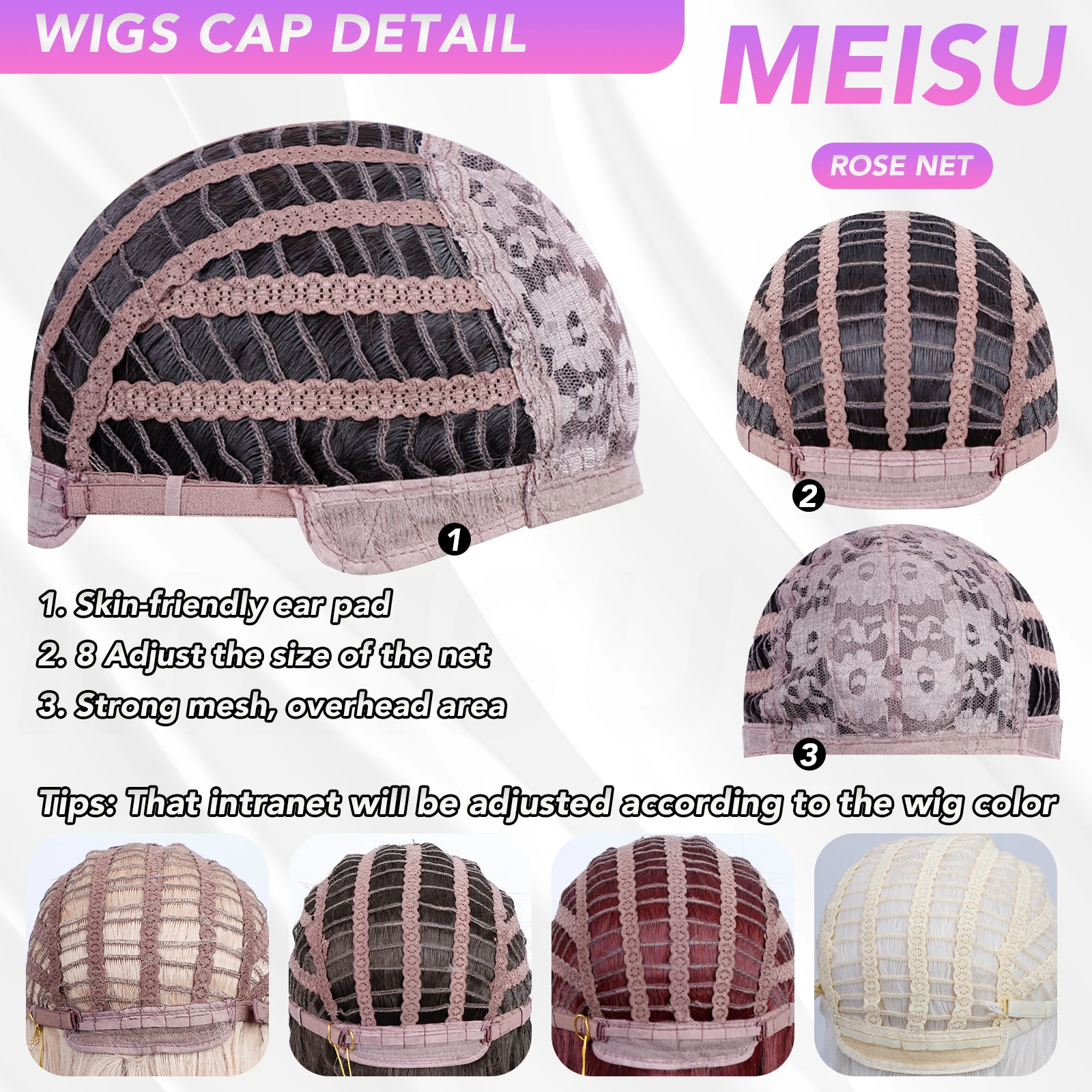 MEISU 10 Inch Short BoBo Bangs Wig Black Tea Synthetic Fiber Heat-Resistant Natural And Smoot Selfie Party For Women