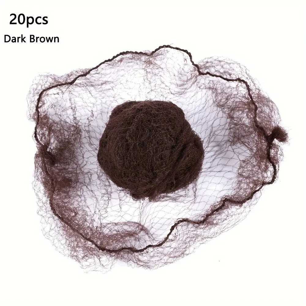 10/20/100Pcs Nylon Hair Net for Bun Black Blonde Brown 5mm Durable Mesh Hair Styling Tool for Wigs Hair Net for Hair Style