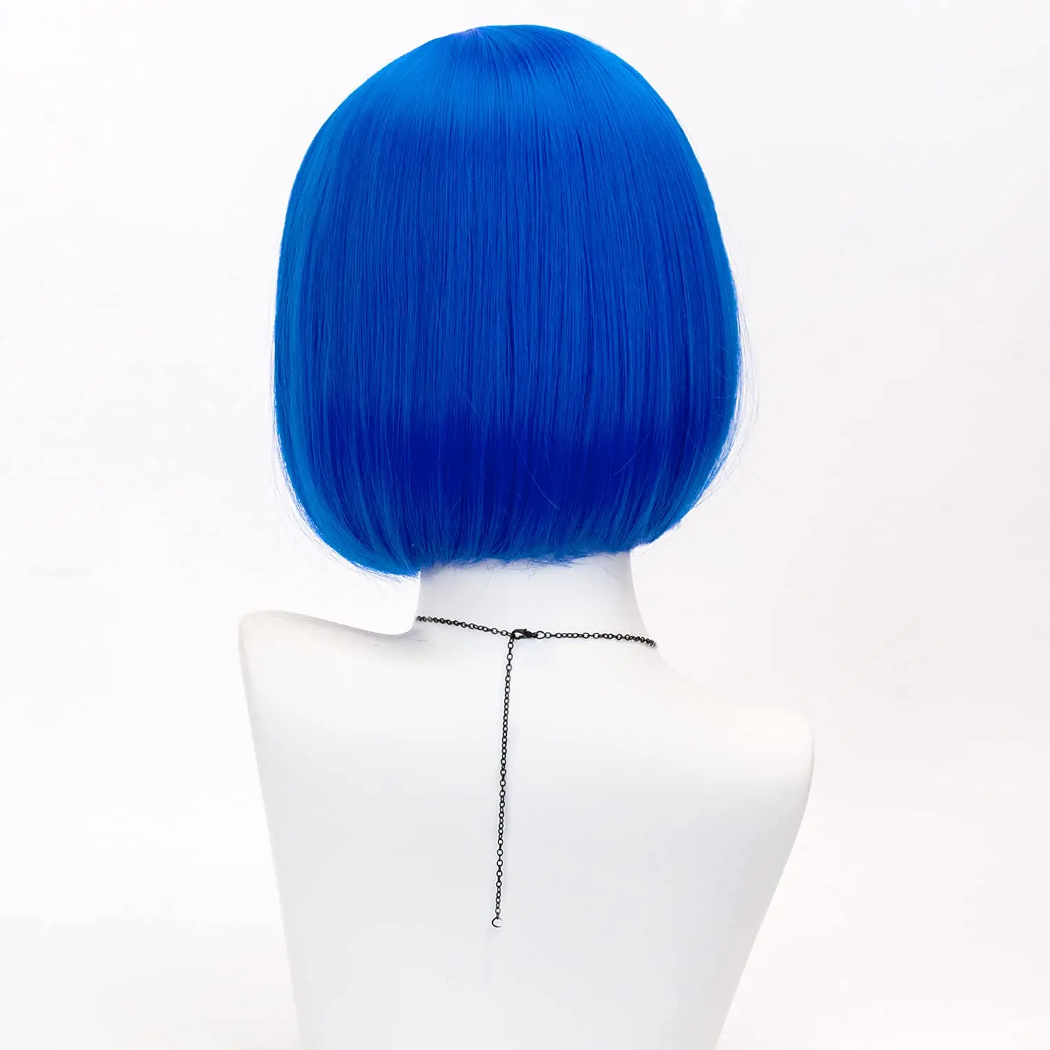 Caroline Women Short Straight Hair Wigs Women Synthetic 12 Inches Anime Cosplay Costume Party Wigs Dark Blue