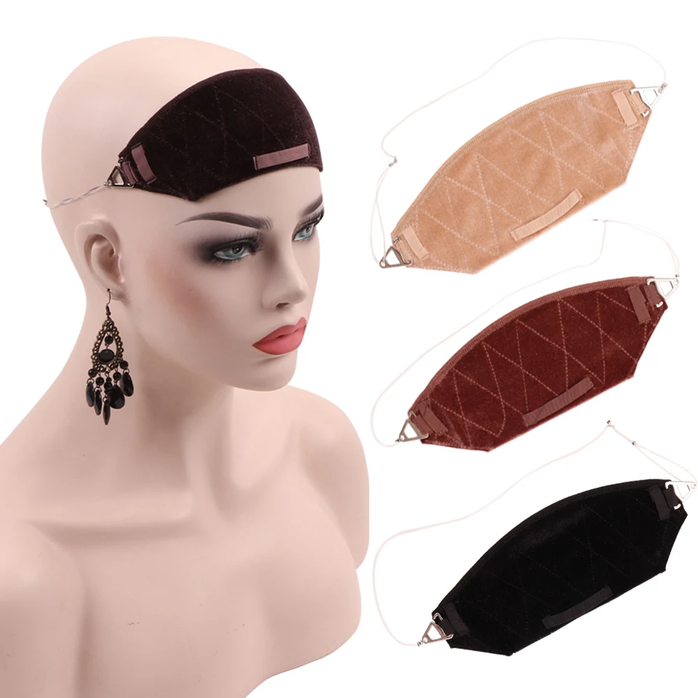 Velvet Wig Grip Band Glueless Top Grip For Hair Topper Adjustable Translucent Strap Top Headband For Your Wig Or Topper