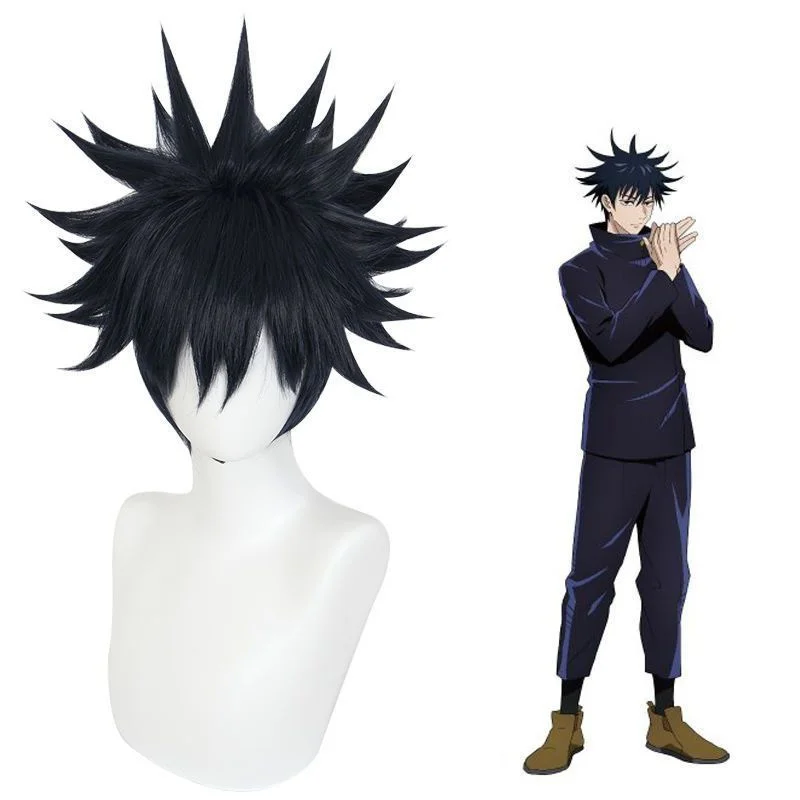 Jujutsu Kaisen Fushiguro Megumi Cosplay Wig Synthetic Short Straight Wig Anime Coser Cute Girl High Quality Wig Halloween Party