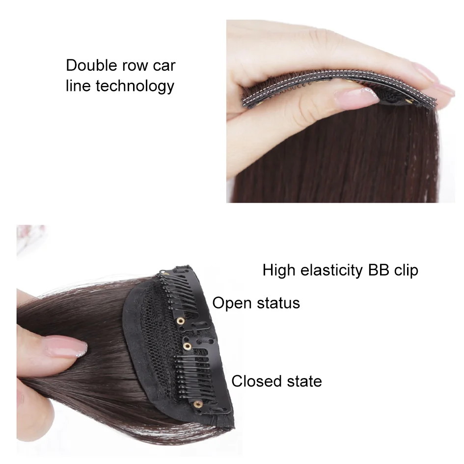 Synthetic 2 pieces/set of wig pads, hair extensions, opening and top replacement pieces, replacement artifact
