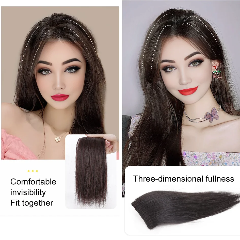 Synthetic 2 pieces/set of wig pads, hair extensions, opening and top replacement pieces, replacement artifact