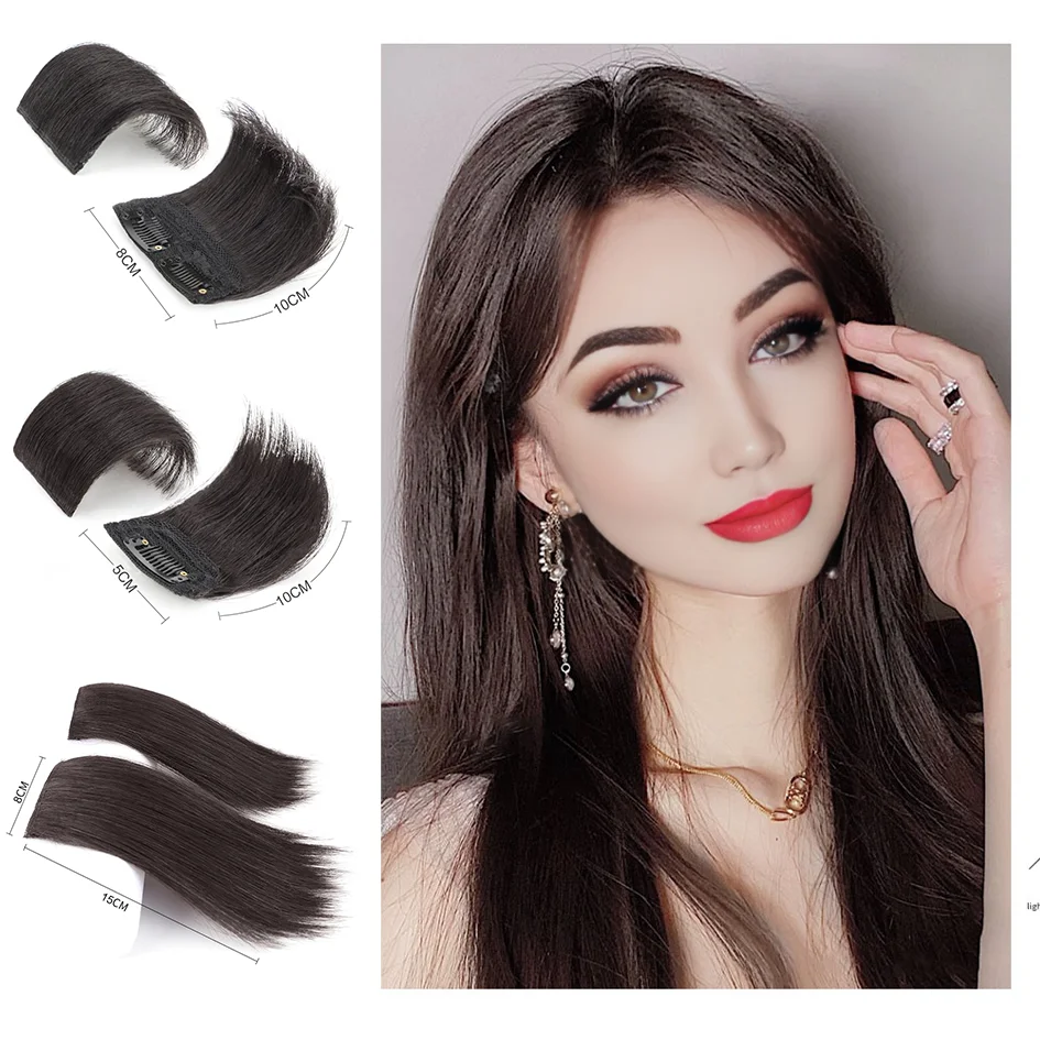Synthetic 2 pieces/set of wig pads, hair extensions, opening and top replacement pieces, replacement artifact