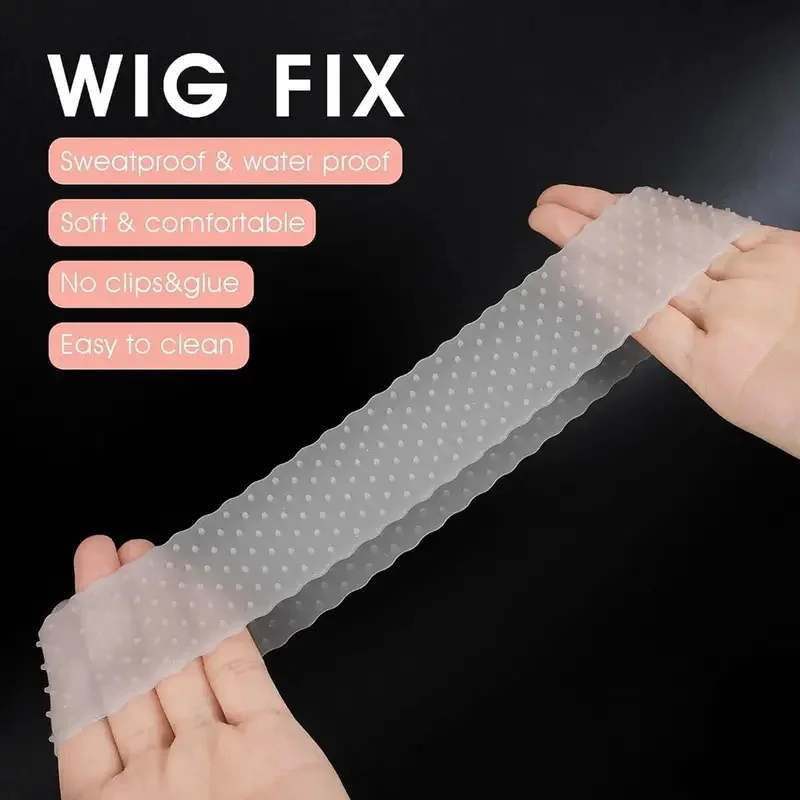 Silicon Wig Band Elastic Wig Grip Brown White Black Headband For Fix Wigs Beige Hair Band
