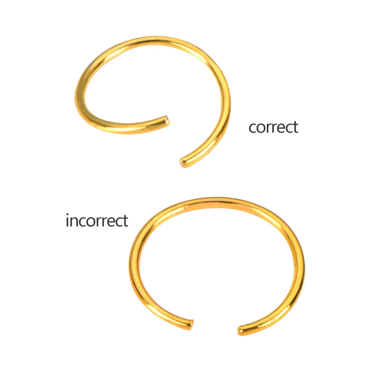 100Pcs 12mm Golden/Sliver/Rose Red Color Hair Rings Hair Clips Loop for Women Girls DIY Hair Accessories Dreadlock