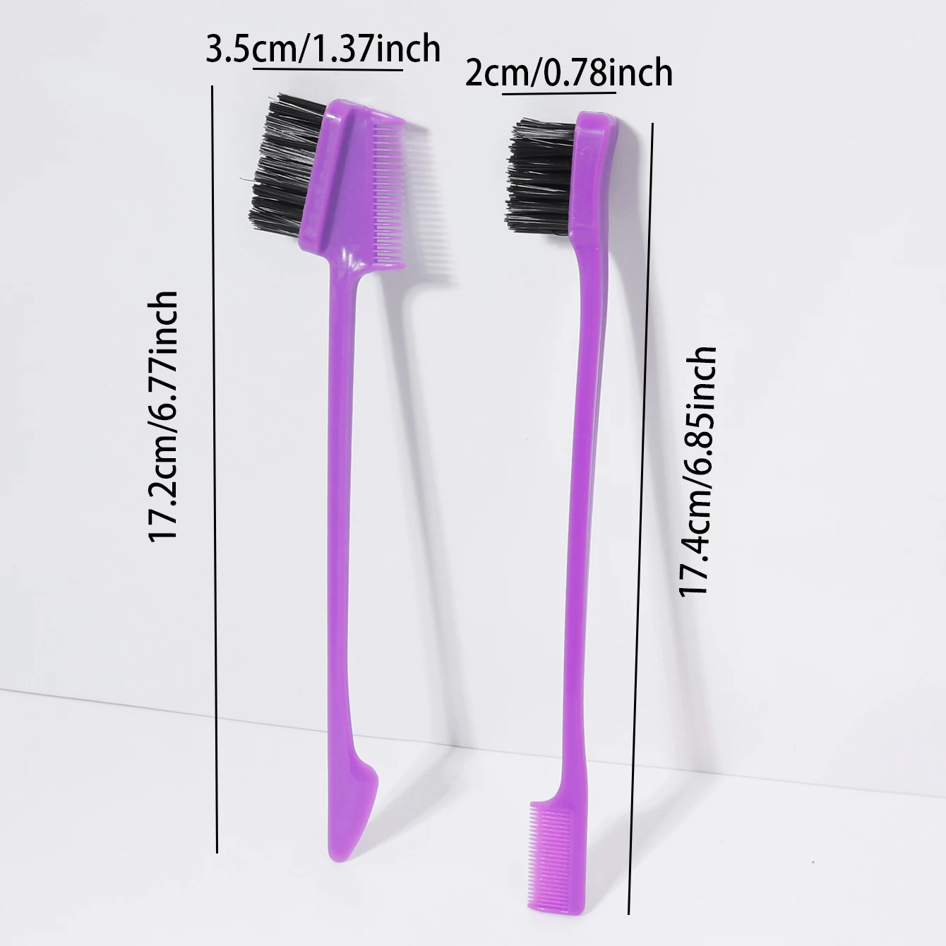 2pcs edge control brushes, suitable for hair edge and eyebrow styling in women,special for real hair wigs