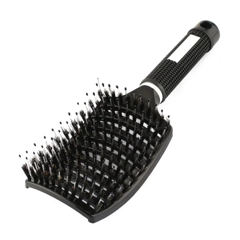Hair Brush Exfoliating Hair Brush Bristle Women's Wet Curly Hair Comb Salon Hair Styling Tool，Special for Real Hair Wigs