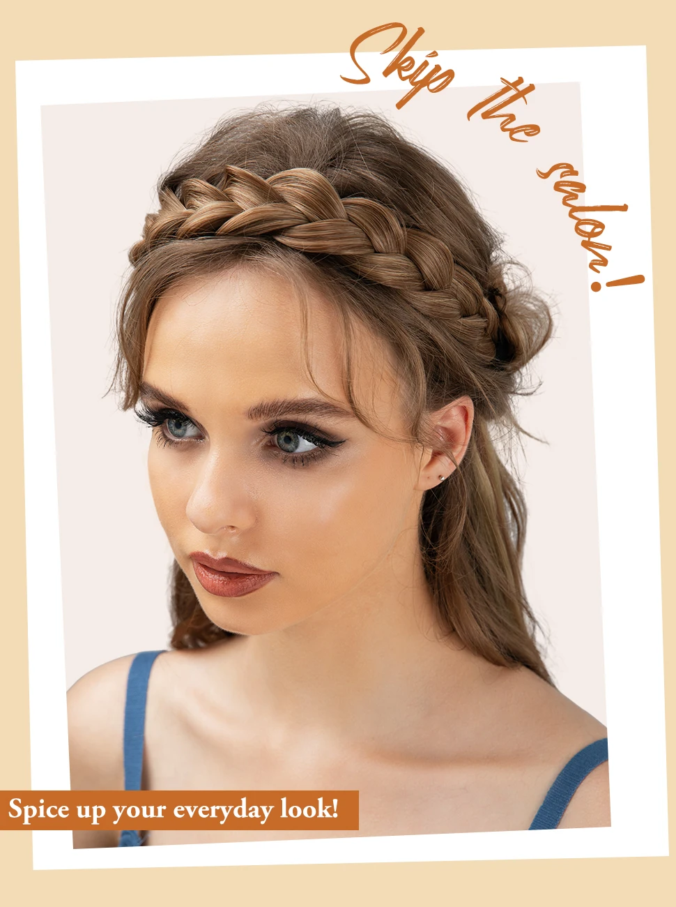 Synthetic Premium Adjustable Handmade Braided Elastic Band Hair Fashion Braiding Hair Headband Headwear For Women