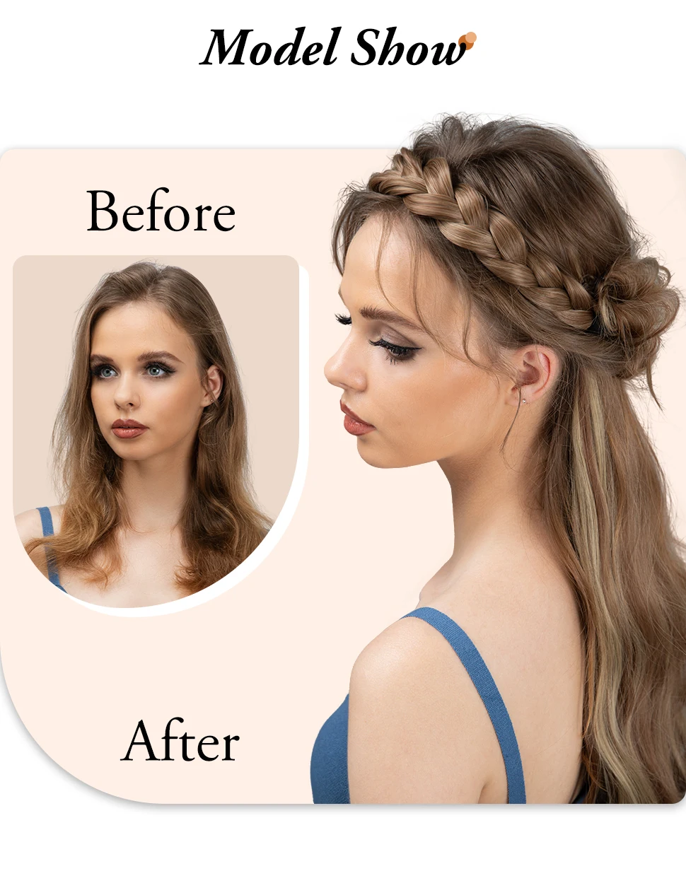 Synthetic Premium Adjustable Handmade Braided Elastic Band Hair Fashion Braiding Hair Headband Headwear For Women