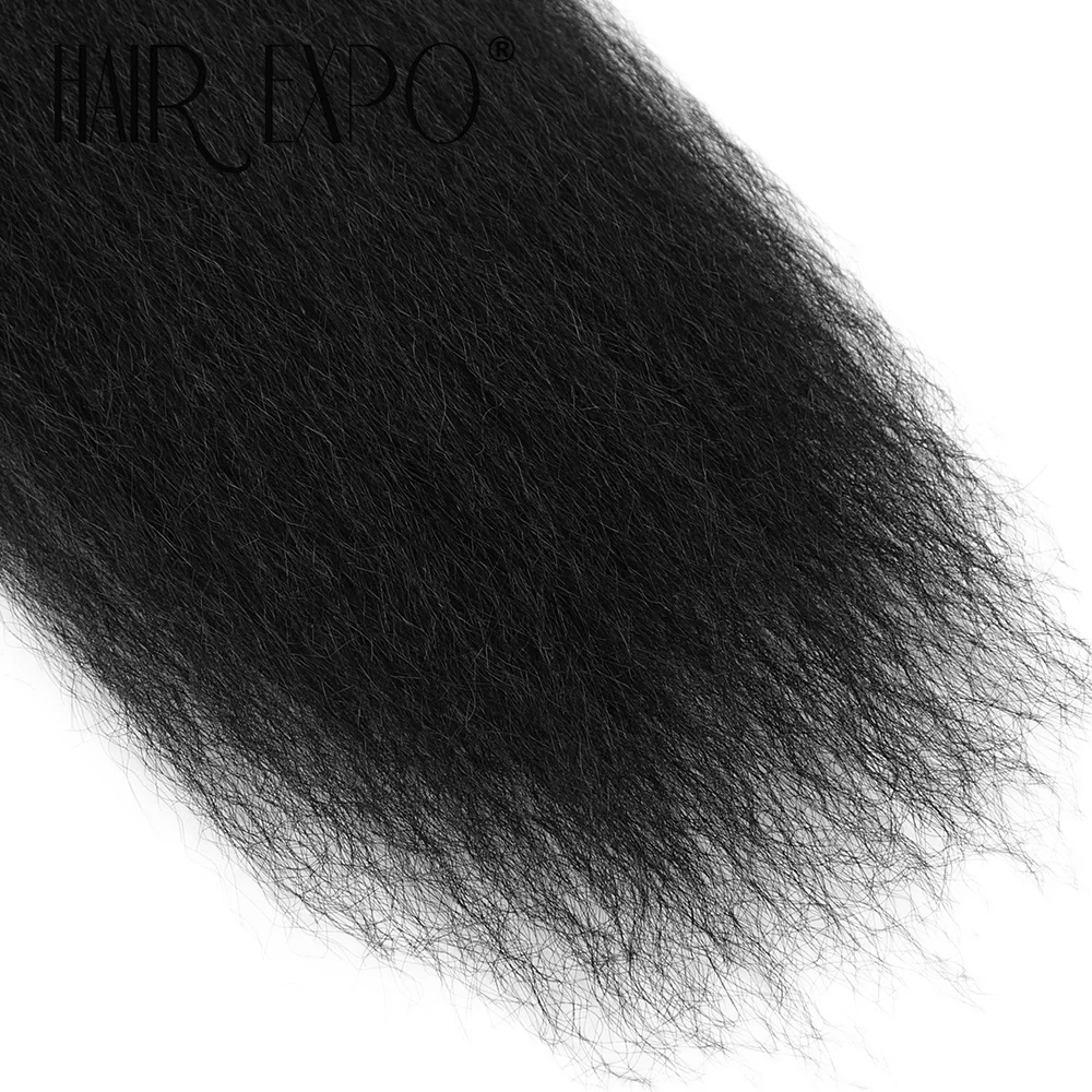3PCS Vixen Bundles Crochet Hair 26Inch Synthetic Pre-stretched Braids Hair Extensions Kanekalon Yaki Straight Pony Hair Bundles