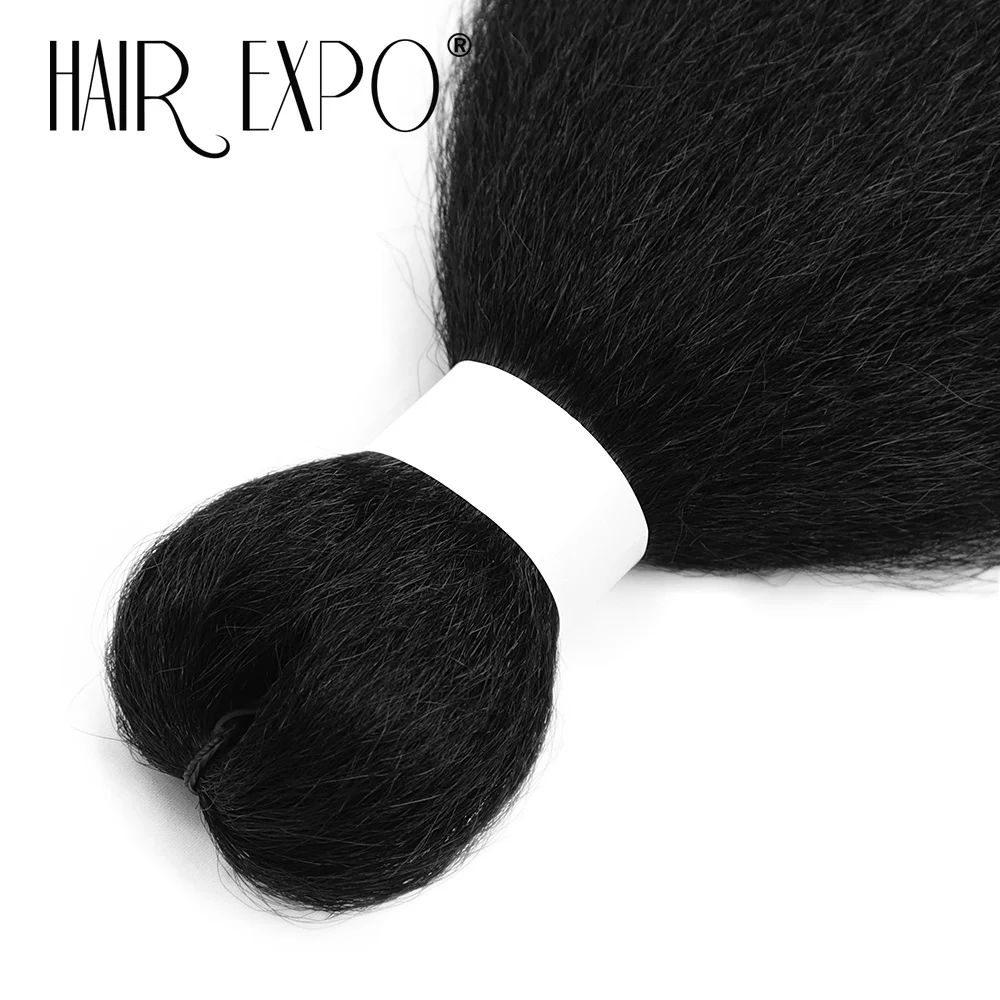 3PCS Vixen Bundles Crochet Hair 26Inch Synthetic Pre-stretched Braids Hair Extensions Kanekalon Yaki Straight Pony Hair Bundles