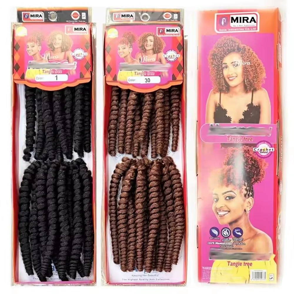 Havanna Curl Braids 8 Inch Synthetic Short Spring Twist Crochet Hair Pre Twisted Braids Hair Extensions for Women 235g/packs