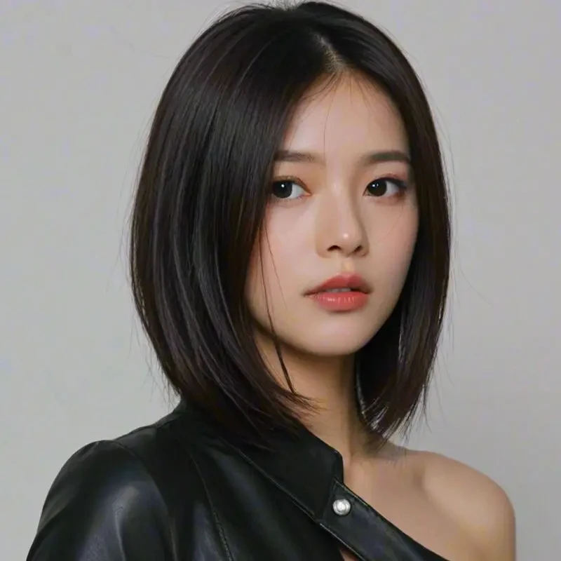 Short Bob Hairstyle Synthetic Wig for Halloween Party Cosplay Role-Playing Wig Daily High-Temperature Hair Accessory Set