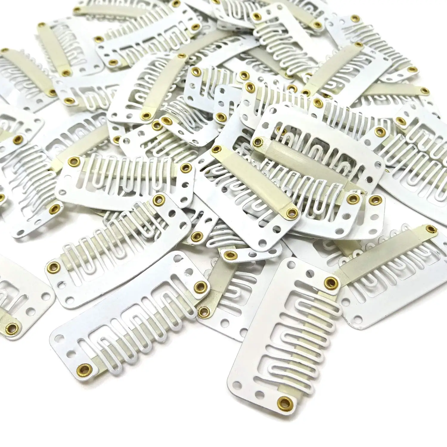 10/30/50PCS Clip In Hair Extension Wig Clips For Human Hair Bangs Snap Hair Clips For Extensions Metal Comb For Closure